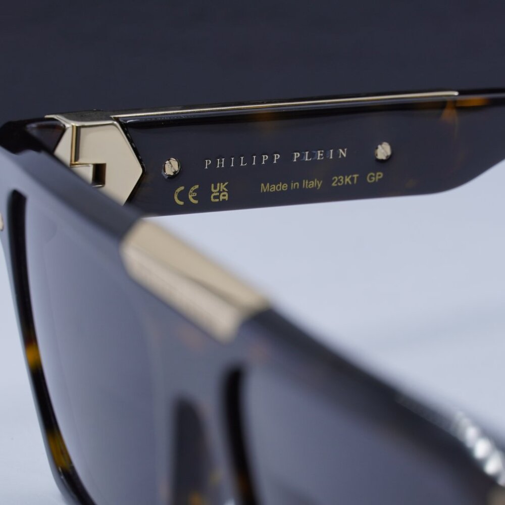 Final Price! Philipp Plein SPP080 0722 Havana/Grey Sunglasses - Picture 8 of 12